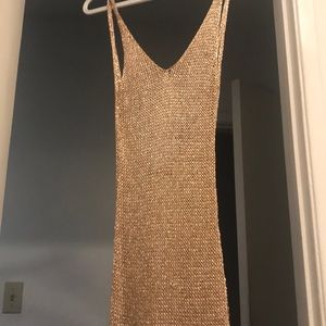 Gold coverup dress